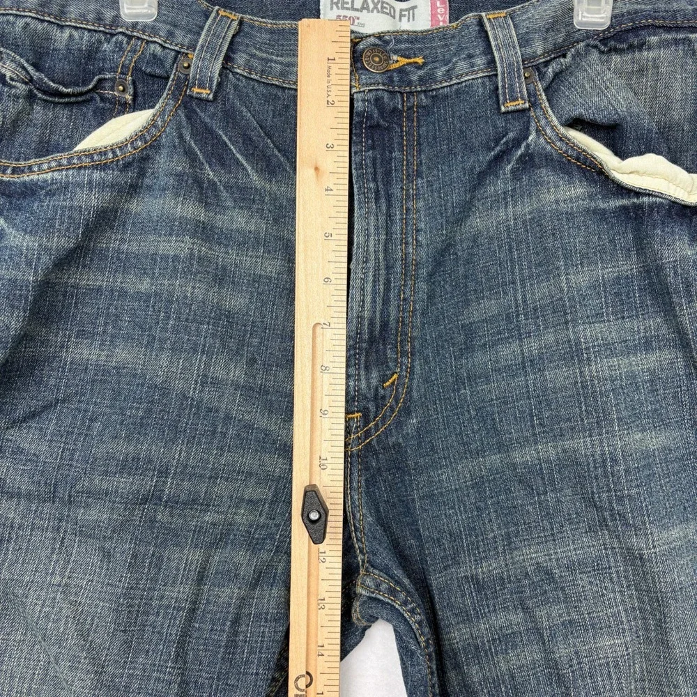 Levis 550 Relaxed Fit Jeans Mens 38x32 Dark Wash Blue Denim 100% Cotton N4